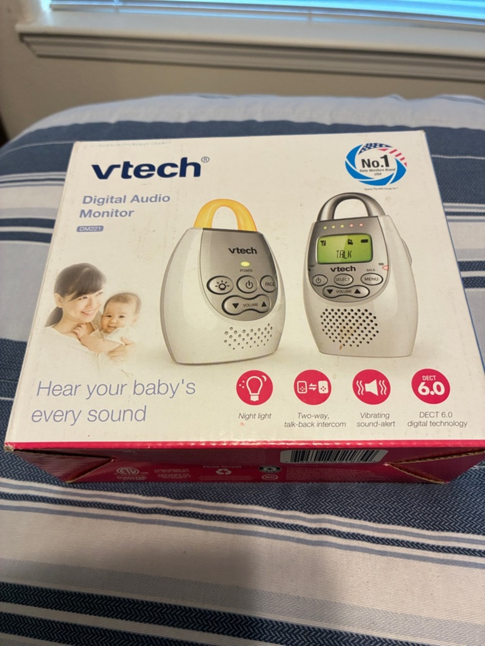VTech White and Yellow Digital Audio Baby Monitor - Two-Way Talk